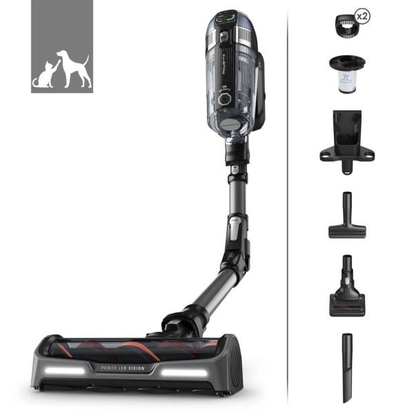 Aspirador Vertical Rowenta X-Force Flex 14.60 RH99A9WO Kit Animal Sem Saco e Sem Fios