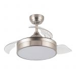 Ledme Ventilador de Teto LED Messe Níquel Cct