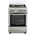 Fogão Haeger a Gás Elétrico 60x60 Inox/Cinza A Branco