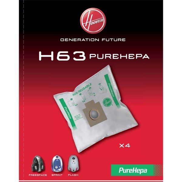 Sacs (x4) h63 pure epa freespace sprint pour aspirateur hoover