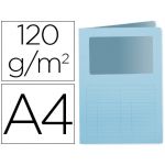 Q-Connect Classificador Cartolina A4 c/ Janela Azul - KF15246