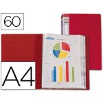 Liderpapel Capa Catálogo A4 60 Bolsas Vermelho - CJ50