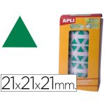 Apli Rolo Etiquetas Adesivas Triangulares 21x21x21mm Verde - 4870