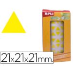 Apli Rolo Etiquetas Adesivas Triangulares 21x21x21mm Amarelo - 4867