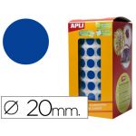 Apli Rolo Etiquetas Adesivas Circulares 20mm Azul - 4860