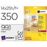Avery Etiquetas Adesivas Multiusos 99,1x38,1mm 25Fls 350 uds. - L7263Y-25
