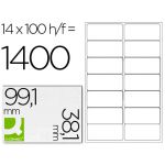 Q-Connect 100 Fls Etiquetas Adesivas 99,1x38,1mm - KF01585