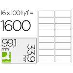 Q-Connect 100 Fls Etiquetas Adesivas 99,1x33,9mm - KF01584