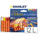 Manley Caixa Lápis de Cera Aquareláveis 12 un.