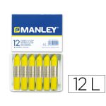 Manley Caixa Lápis de Cera 2 Amarelo Limão 12 un.