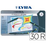 Lyra Caixa Metálica 30 Marcadores Hi Quality Art Pen - 6751300
