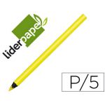 Liderpapel 5 un. Lápis Amarelo Neon - LN04
