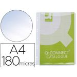 Q-Connect 5 un. Bolsas Catálogo DIN A4 Multiperfuradas 180mc - 77874