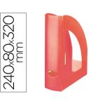 Liderpapel Porta-Revistas Plástico 240x80x320mm Clear Red - RV07