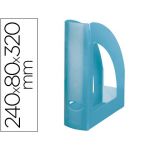Liderpapel Porta-Revistas Plástico 240x80x320mm Clear Blue - RV02