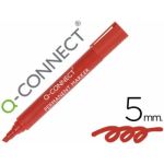 Q-connect Marcadores Permanentes Ponta Biselada 5mm Vermelho 1 un.
