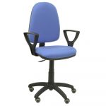 PYC Cadeira Operativa c/ Braços Fixos Ayna Azul Claro (Rodas de Borracha)