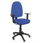 PYC Cadeira Operativa c/ Braços Ajustáveis Ayna Azul Marinho (Rodas de Borracha)