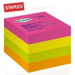 Staples Cubo Notas Adesivas Stickies 76 X 76 mm Sortido Néon, 400 Fls - 7174652