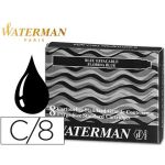 Waterman 8 un. Cartuchos Longos Standard Preto Intenso - S0110850