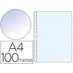 Q-Connect 100 un. Bolsas Catálogo A4 Multiperfurado 100mc Cristal - KF14841