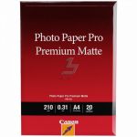 Canon 20 un. Fls Papel A4 Papel Fotográfico Pro Premium Matte 210g - PM-101