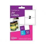 Avery A6 Jar Labels HJJ01 (rectangular 2x) - 5014702025884