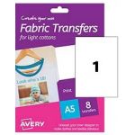 Avery A5 T-Shirt Transfer HTT01 (light cottons) - 5014702025761