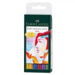 Canetas Faber-Castell Pitt Artist Pen Brush: Básicos - 6 un. - 4005401671039