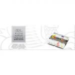 Winsor &amp; Newton Caixa Metálica Esmaltada Resistente de 12 Meios Godés de Aguarela Extra Fina Preto Box Multicolor
