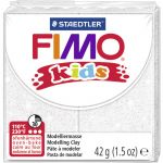 Staedtler Fimo Kids Pastilha 42 G. Pasta p/ Modelar Branco Purpurina