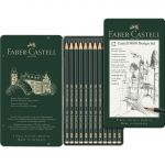 Faber-Castell Estojo de Metal c/ 12 Lápis Castell 9000 Desenho Faber Castell Preto