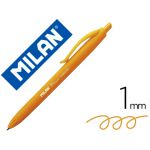 Milan Esferográfica P1 Retrátil 1 mm Touch Laranja. - 176554212