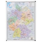 Bi-office Mapa da Alemanha em Aço Lacado (120X90CM) - MAP0101102