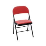 Cadeira Dobrável Metal e Plástico Preto e Vermelho Fold-bk/rd