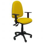 PYC Tribaldos Cadeira de Escritório c/ Braços Reguláveis Amarela