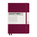 Leuchtturm1917 - Caderno de Notas A5 Capa Dura de Linhas Horizontal Vermelho