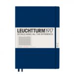Leuchtturm1917 - Caderno de Notas A4 Slim Capa Dura Quadriculado 5 X 5 mm Azul-marinho - A31207438
