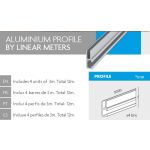 4Paper Display Informativo Perfil de Alumínio Por Medidores Lineares
