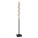 Bengaleiro em Metal Preto e Bambu - AX14087