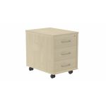 Bloco de Gavetas 600x430x580mm 3 Gavetas Faia/Branco - 260285-A