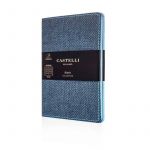 Castelli Italy Bloco de Notas Pautado Harris Slate Azul 9x14cm