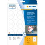 Herma hard-wearing Labels round 30mm 20sh. DIN A4 wh 960pc. - 4571