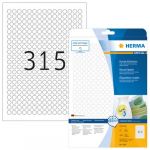 Herma Removable Round Labels 10 25 Sheets DIN A4 7875 pcs. - 4385