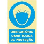 Proftc Sinal de Obrigação de Uso Touca de Proteção Fotoluminescente (150mmx200mm)