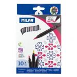 Milan Marcadores Pincel Brush Pen Conjunto de 10 Cores