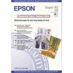 Epson Papel Aguarela - Branco Resplandescente A3+ (20 Folhas)