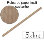 Liderpapel Papel Kraft Colorido em Rolo 5x1m Castanho