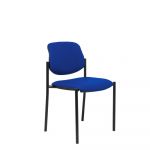 PYC Cadeira de Visitante Villalgordo Estrutura Preta Tecido Azul