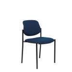 PYC Cadeira de Visitante Villalgordo Estrutura Preta Tecido Azul-Marinho
